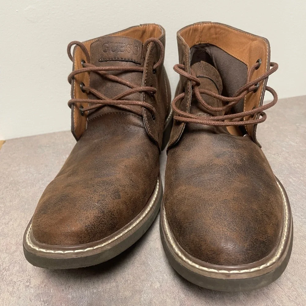 Guess Dark Brown Chukka Boots for Mens Size 8.5